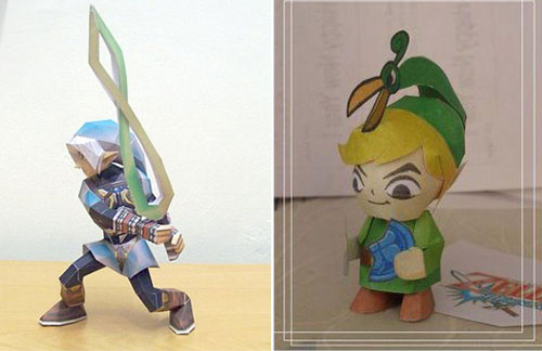 游戏《Zelda》纸模塞尔达林克收集
