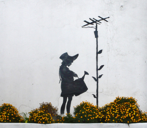 英国街头涂鸦行者Banksy作品赏