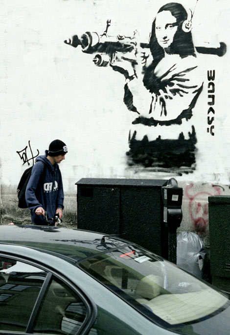 英国街头涂鸦行者Banksy作品赏