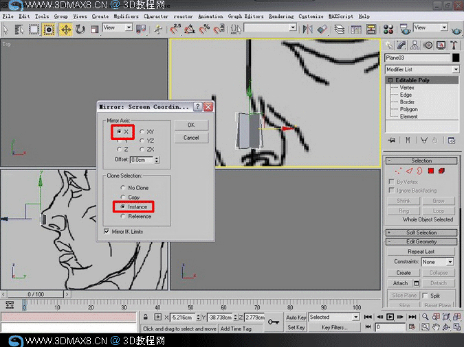 3DMAX人头建模教程 - 3dmax8.ＣＮ