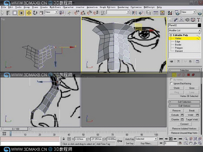 3DMAX人头建模教程 - 3dmax8.CN