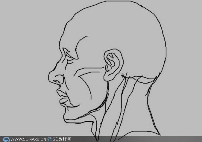 3DMAX人头建模教程 - 3dmax8.ＣＮ
