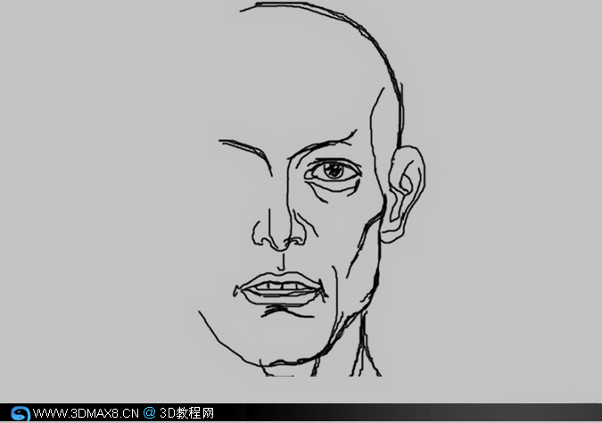 3DMAX人头建模教程 - 3dmax8.ＣＮ