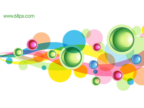 Photoshop滤镜制作漂亮的潮流圆圈壁纸