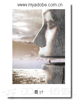 获奖作品之：将人物打造为石像效果