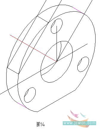 AutoCAD二维教程：细说机械零件轴测图的画法_中国教程网