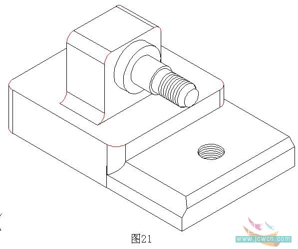 AutoCAD二维教程：细说机械零件轴测图的画法_中国教程网