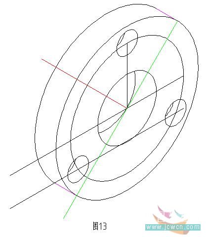 AutoCAD二维教程：细说机械零件轴测图的画法_中国教程网