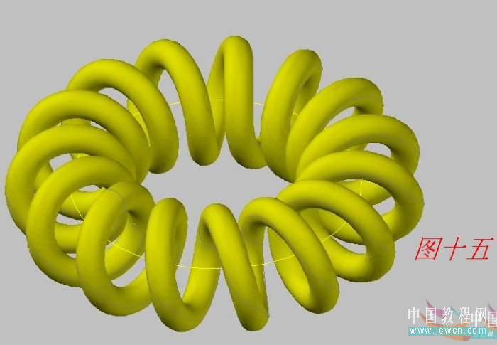 AutoCAD 2008三维教程：环形弹簧及弧线弹簧的几种画法_中国教程网