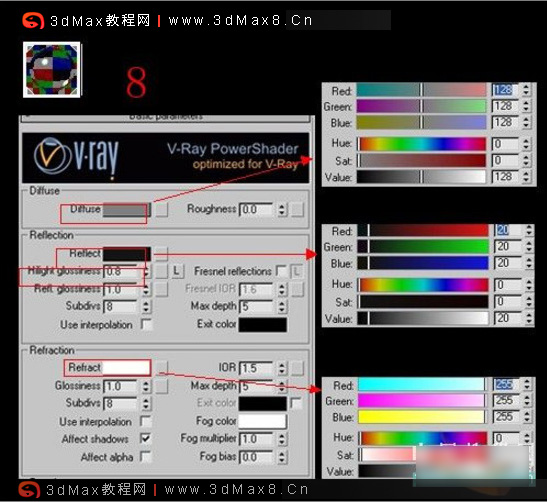 3DMAX室内客厅效果图渲染实例_3dmax8.cn