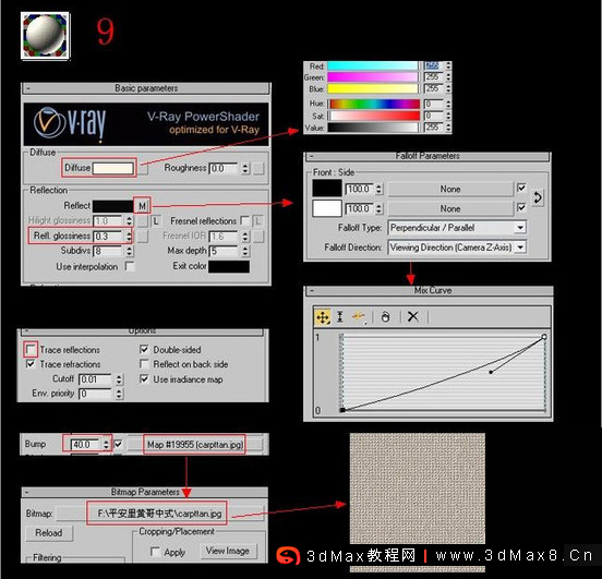 3DMAX室内客厅效果图渲染实例_3dmax8.cn