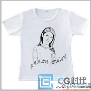 用Photoshop把心爱的MM印在T恤上