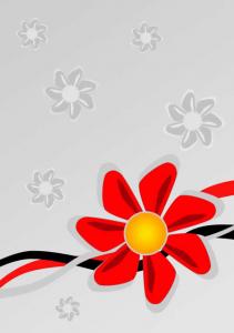 绘制抽象红花