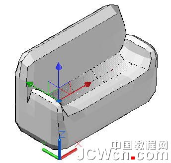 AutoCAD教程：运用长方体网格拉伸制作双人和多人沙发_中国教程网