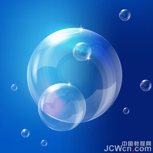Illustrator实例教程：打造漂亮的梦幻高光气泡_中国教程网
