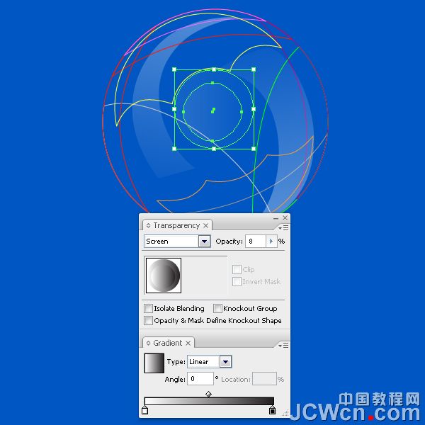 Illustrator实例教程：打造漂亮的梦幻高光气泡_中国教程网