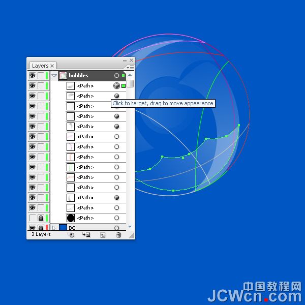 Illustrator实例教程：打造漂亮的梦幻高光气泡_中国教程网