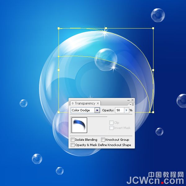 Illustrator实例教程：打造漂亮的梦幻高光气泡_中国教程网