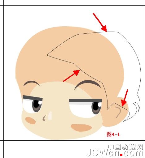 Illustrator鼠绘教程：绘制卡通人物系列之Q版小帅哥_中国教程网