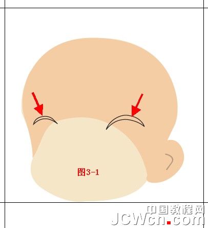Illustrator鼠绘教程：绘制卡通人物系列之Q版小帅哥_中国教程网