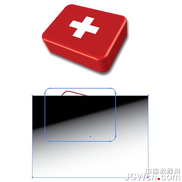 Illustrator实例教程：运用3D功能制作精美医药箱图标_中国教程网