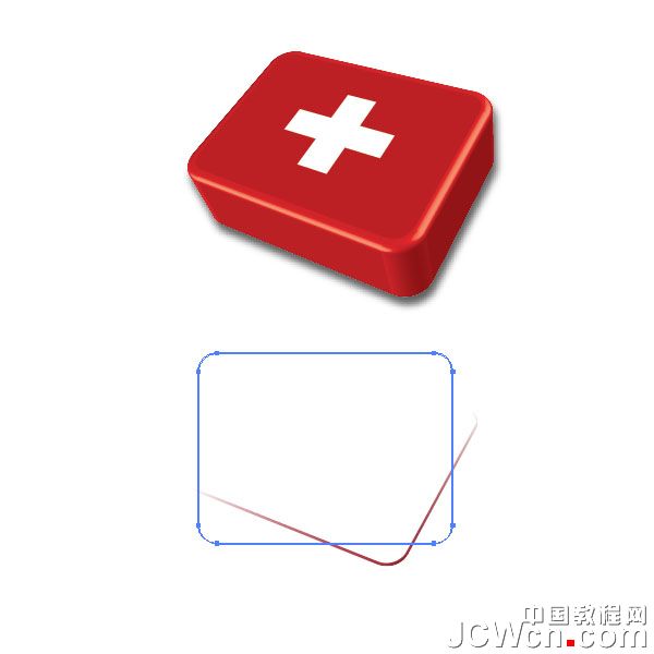 Illustrator实例教程：运用3D功能制作精美医药箱图标_中国教程网