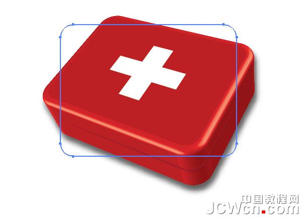 Illustrator实例教程：运用3D功能制作精美医药箱图标_中国教程网
