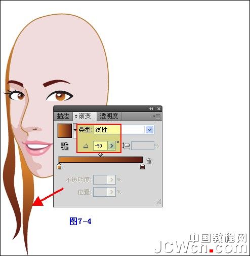Illustrator鼠绘教程：插画人物系列之清纯美女的绘制_中国教程网
