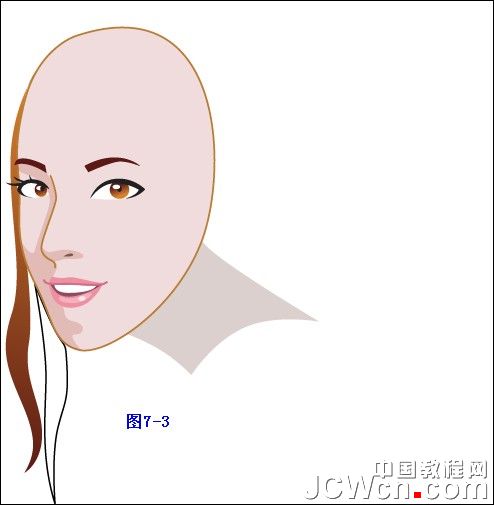 Illustrator鼠绘教程：插画人物系列之清纯美女的绘制_中国教程网