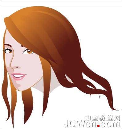 Illustrator鼠绘教程：插画人物系列之清纯美女的绘制_中国教程网