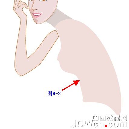 Illustrator鼠绘教程：插画人物系列之清纯美女的绘制-中_中国教程网