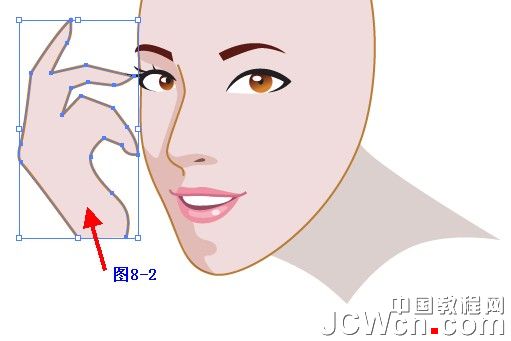 Illustrator鼠绘教程：插画人物系列之清纯美女的绘制-中_中国教程网