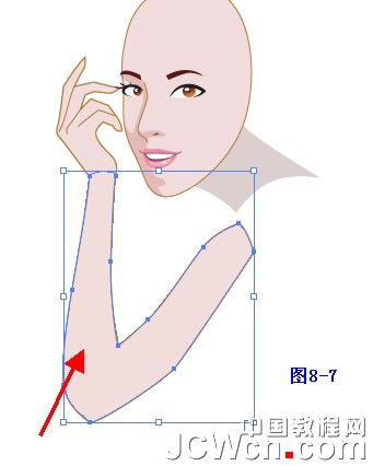Illustrator鼠绘教程：插画人物系列之清纯美女的绘制-中_中国教程网