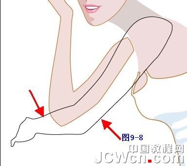 Illustrator鼠绘教程：插画人物系列之清纯美女的绘制-中_中国教程网