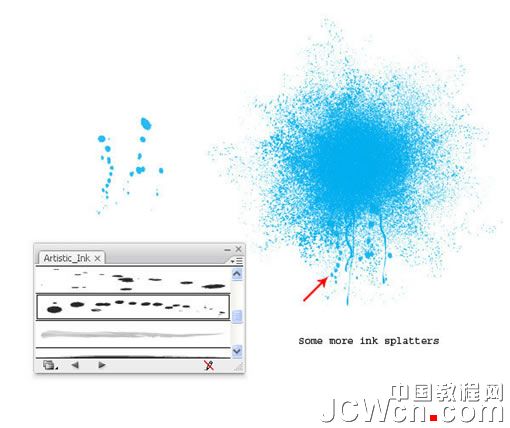 Illustrator教程：彩色墨迹喷溅效果的制作流程_中国教程网