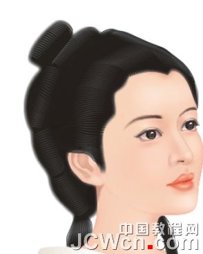 CorelDRAW鼠绘教程：绘制著名词人李清照肖像_中国教程网