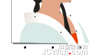 CorelDRAW鼠绘教程：绘制著名词人李清照肖像_中国教程网