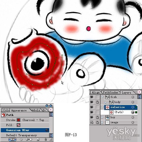 用Illustrator绘制年画“年年有余”_天极设计在线整理