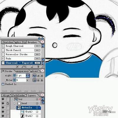 用Illustrator绘制年画“年年有余”_天极设计在线整理