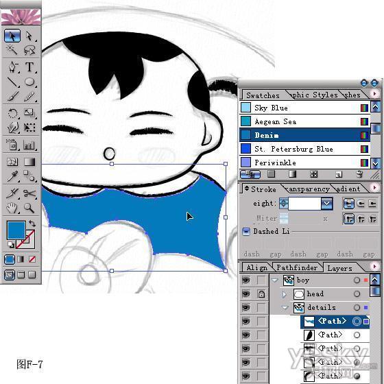 用Illustrator绘制年画“年年有余”_天极设计在线整理