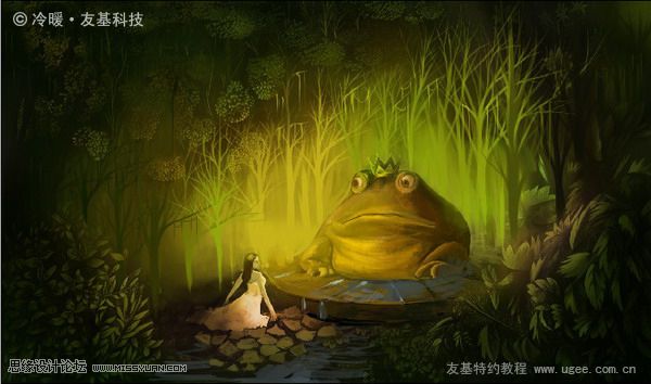 绘画教程：友基温暖插画教程《青蛙王子》