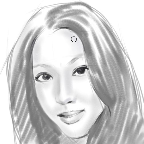 painter 7手绘实例教程：素描人物肖像详解_中国教程网
