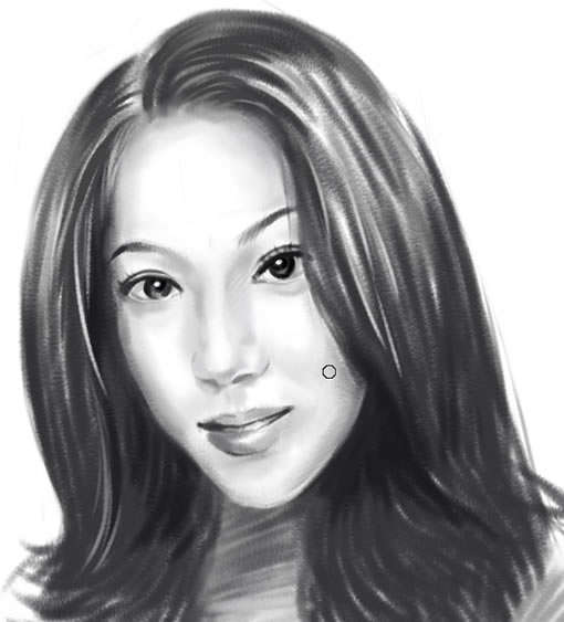 painter 7手绘实例教程：素描人物肖像详解_中国教程网