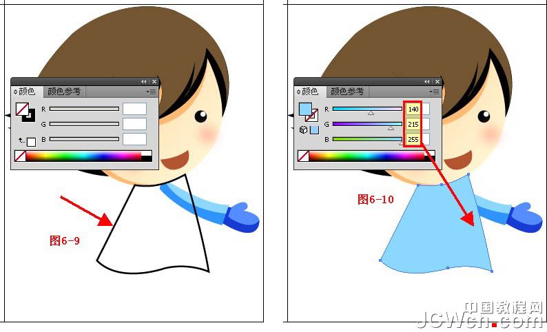 Illustrator鼠绘教程：绘制雪地上堆雪人的孩童插画（下）_中国教程网