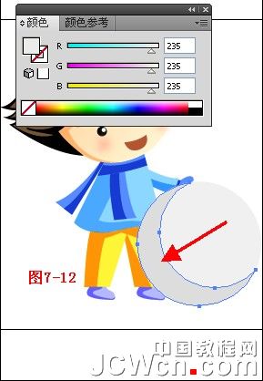 Illustrator鼠绘教程：绘制雪地上堆雪人的孩童插画（下）_中国教程网