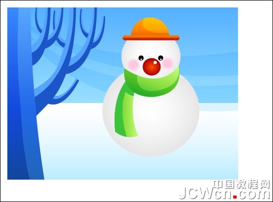 Illustrator鼠绘教程：绘制雪地上堆雪人的孩童插画（上）_中国教程网
