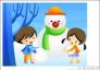 Illustrator鼠绘教程：绘制雪地上堆雪人的孩童插画