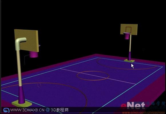 篮球场建模教程_3dmax8.cn