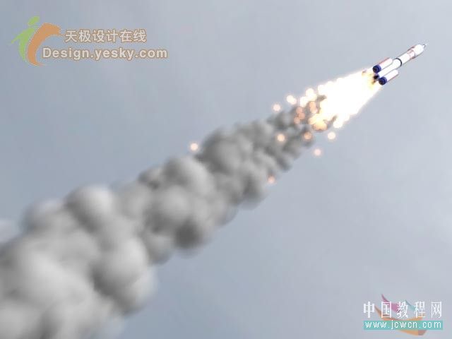 3ds MAX动画教程：粒子系统模拟火箭升空效果_中国教程网