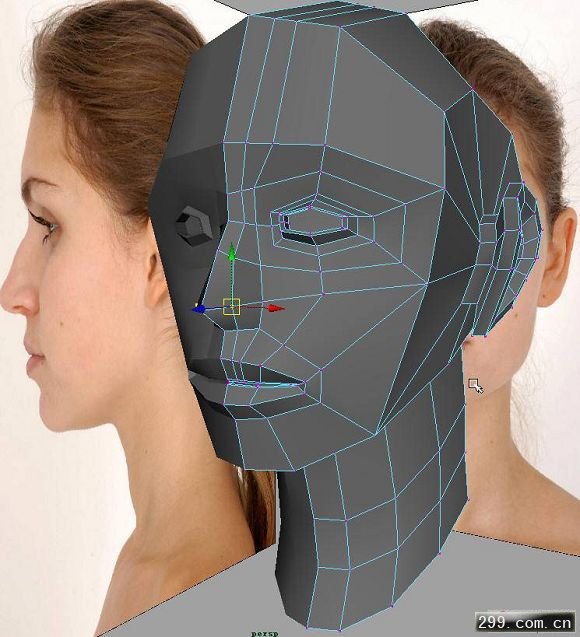 3D教程MAX MAYA女孩头部建模过程.jpg